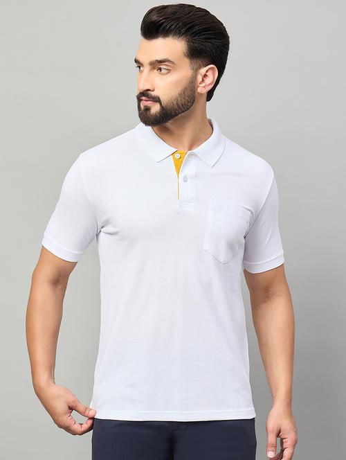 men solid short sleeve polo t-shirt - 22264696 - Very Small Image - 1