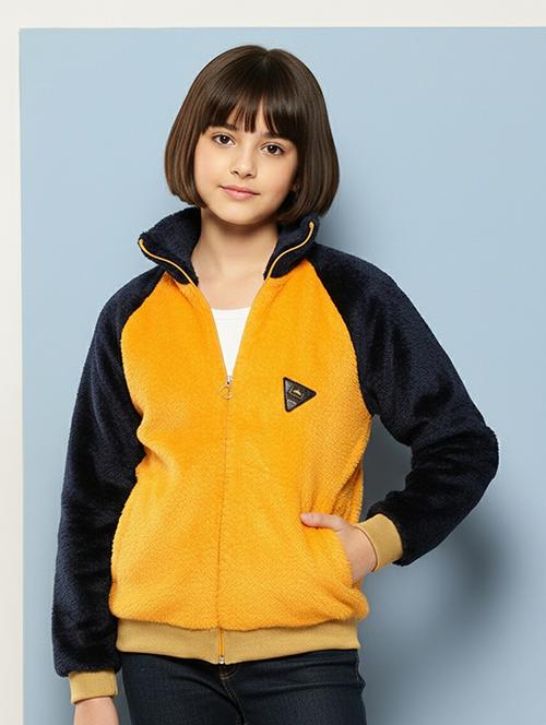 girls color blocked long sleeve jacket - 22265707 - Very Small Image - 1