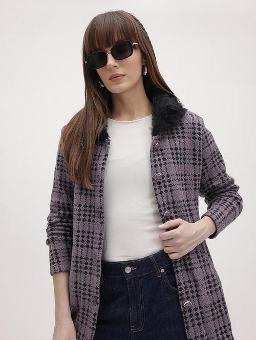 women self designed long sleeve cardigan - 22265794 - Very Small Image - 1