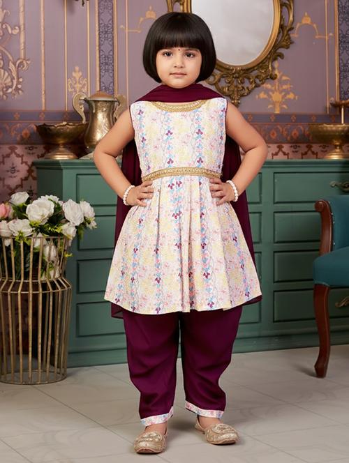 girls kurta and salwar set with dupatta - 22265853 - Very Small Image - 1