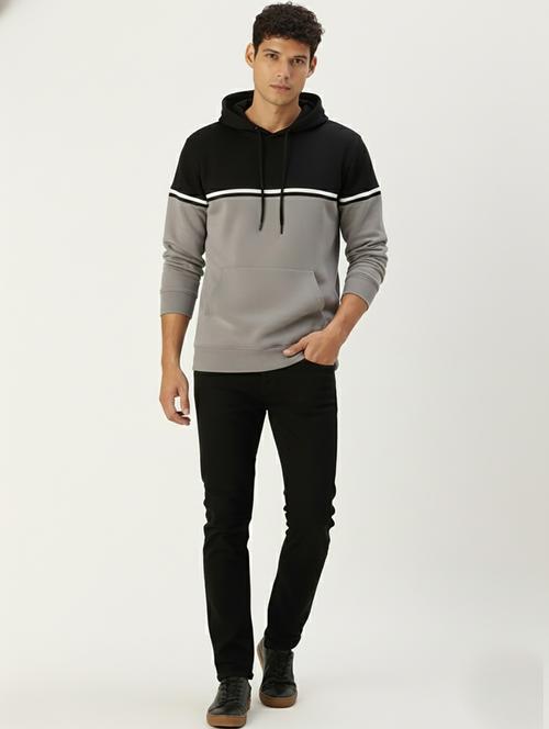 men color block long sleeve regular fit sweatshirt - 22266932 - Very Small Image - 1