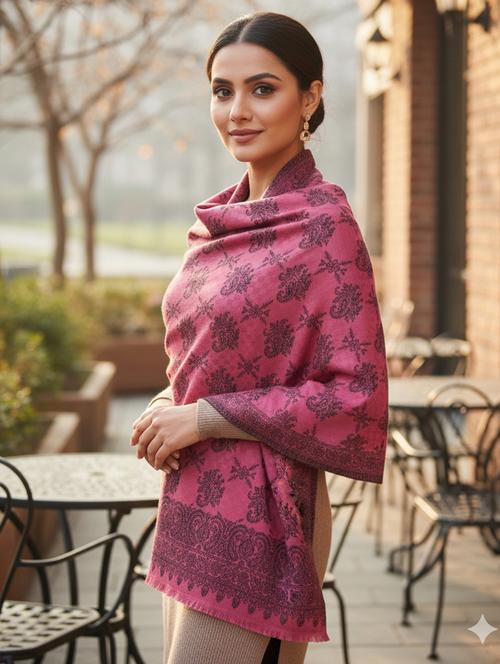 women printed winter stole - 22267819 - Very Small Image - 1