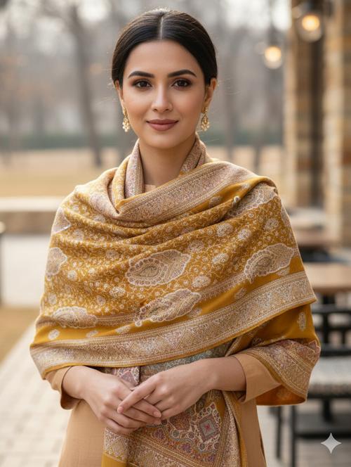 women printed winter stole - 22267831 - Very Small Image - 1