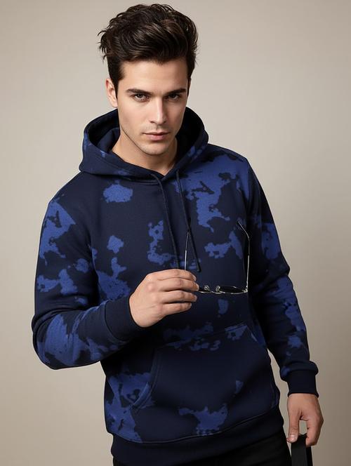 Men Printed Long Sleeve Hooded Sweatshirt - 22268642 - Very Small Image - 1