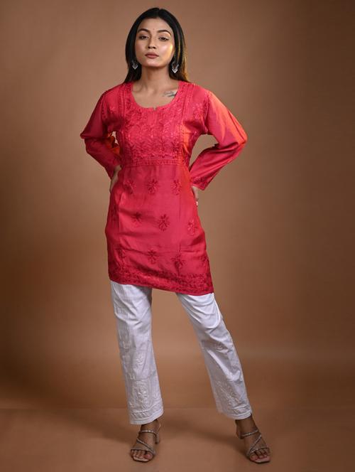 women solid with work long sleeve kurta pant set - 22268886 - Very Small Image - 1