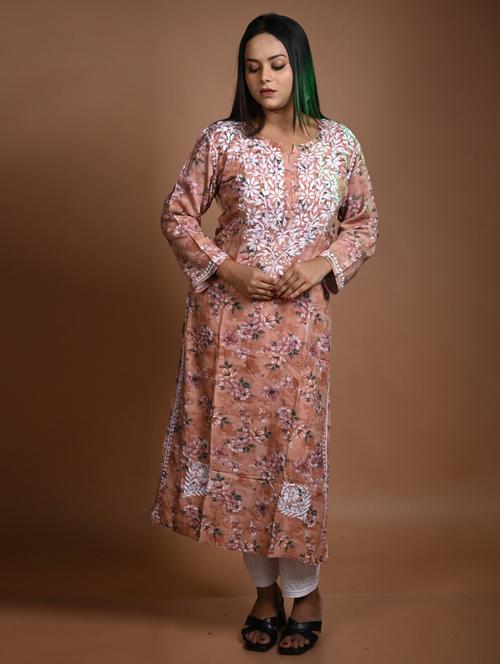 women floral long sleeve kurta pant set - 22268897 - Very Small Image - 1