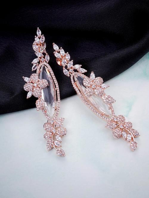 women brass drop earring - 22271836 - Very Small Image - 1