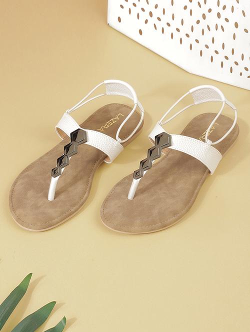 Women Embellished T-strap Flat Sandal - 22271947 - Very Small Image - 1