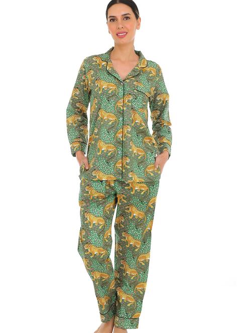 women printed nightwear pyjama set - 22272481 - Very Small Image - 1