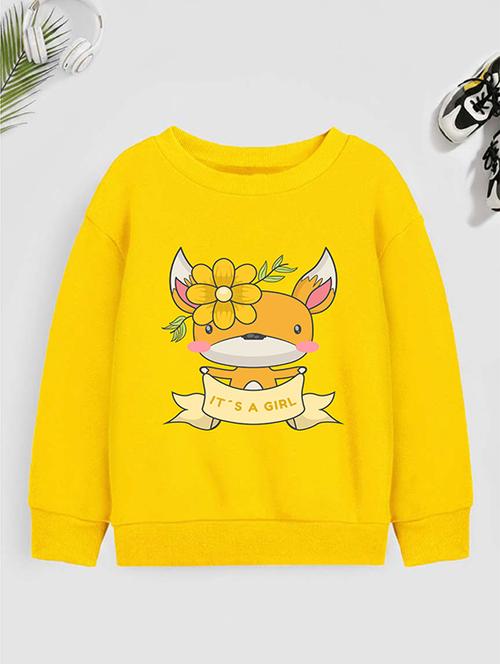 girls front print long sleeve sweatshirt - 22274375 - Very Small Image - 1