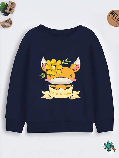 girls front print long sleeve sweatshirt - 22274397 - Very Small Image - 1