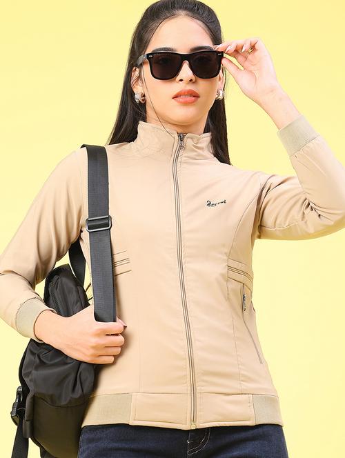 women solid long sleeve bomber jacket - 22274943 - Very Small Image - 1