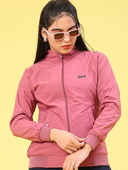 women solid long sleeve bomber jacket - 22274951 - Very Small Image - 1