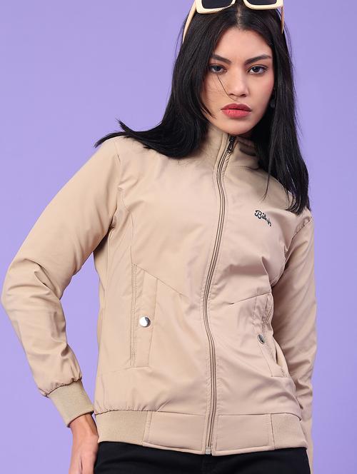 women solid long sleeve bomber jacket - 22274954 - Very Small Image - 1