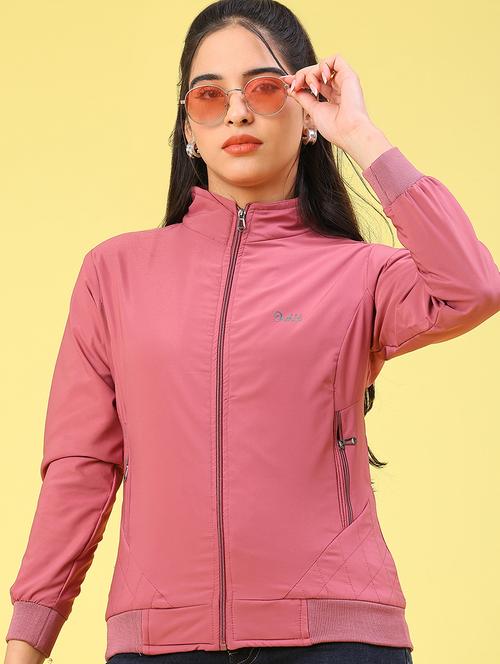 women solid long sleeve bomber jacket - 22274957 - Very Small Image - 1