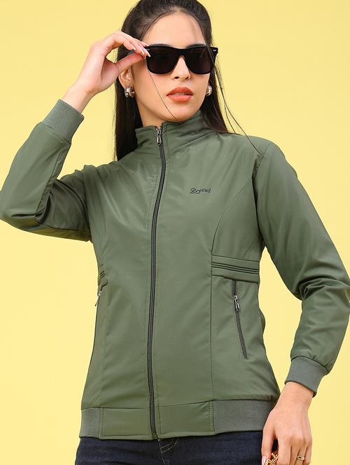 women solid long sleeve bomber jacket - 22276065 - Very Small Image - 1