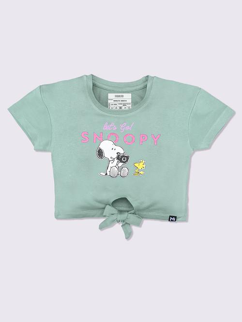 girls printed short sleeve crop tee - 22276358 - Very Small Image - 1