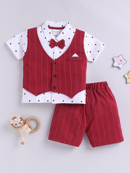 boys printed shorts co-ord set - 22277368 - Very Small Image - 1