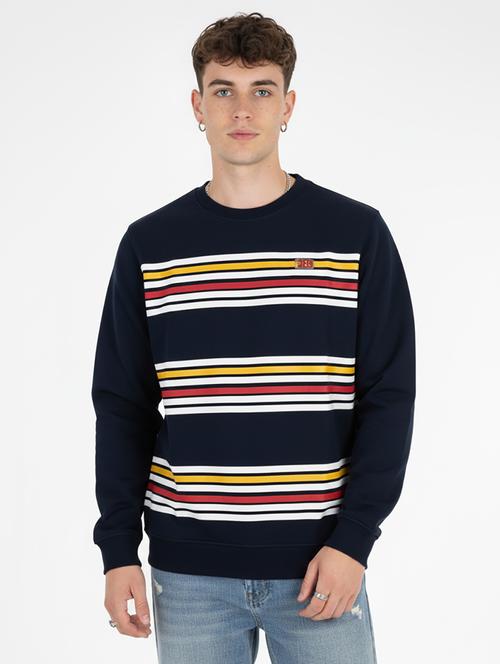 men printed round neck long sleeve sweatshirt - 22277456 - Very Small Image - 1