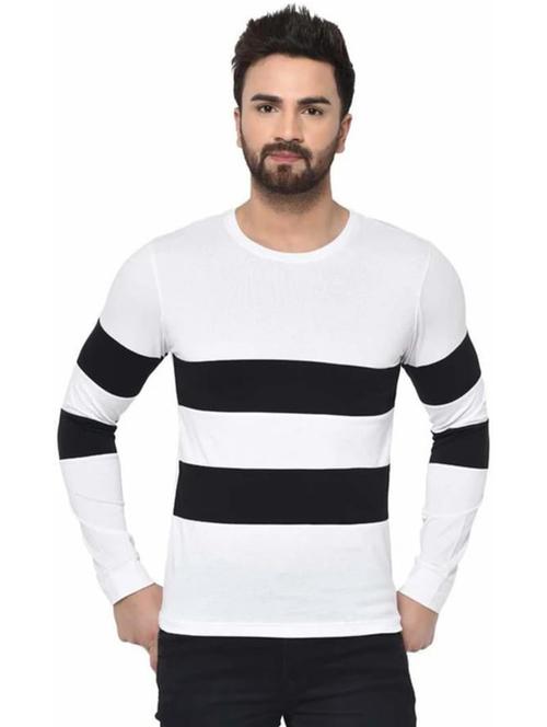 Men Color Blocked Long Sleeve Slim Fit T-shirt - 22277502 - Very Small Image - 1