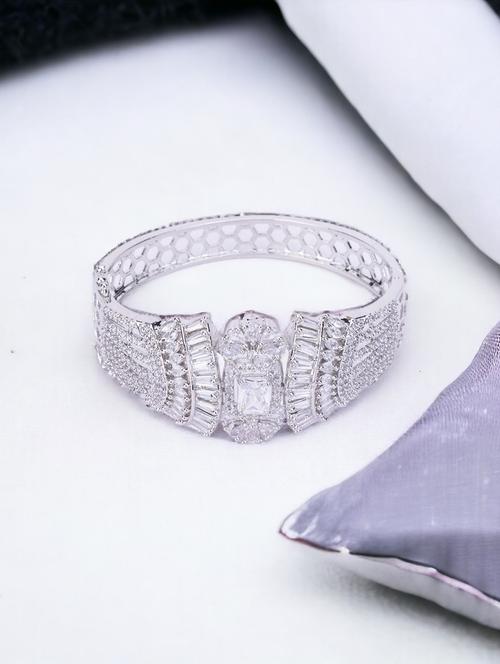 opal touch silver plated ad white american diamond bracelet - 22277851 - Very Small Image - 1