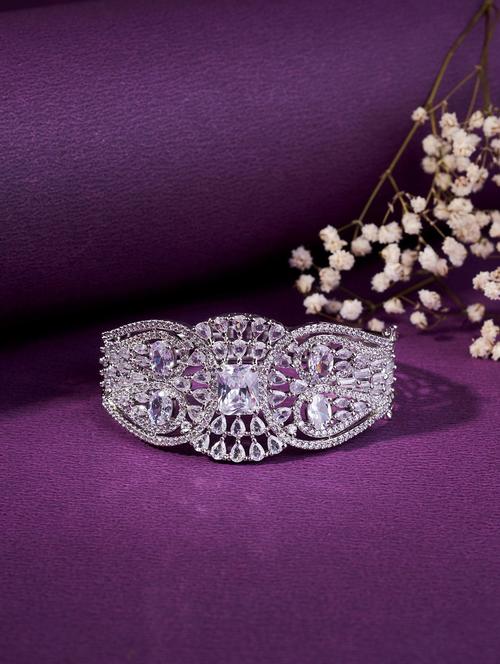 opal touch silver plated ad white american diamond bracelet - 22277870 - Very Small Image - 1