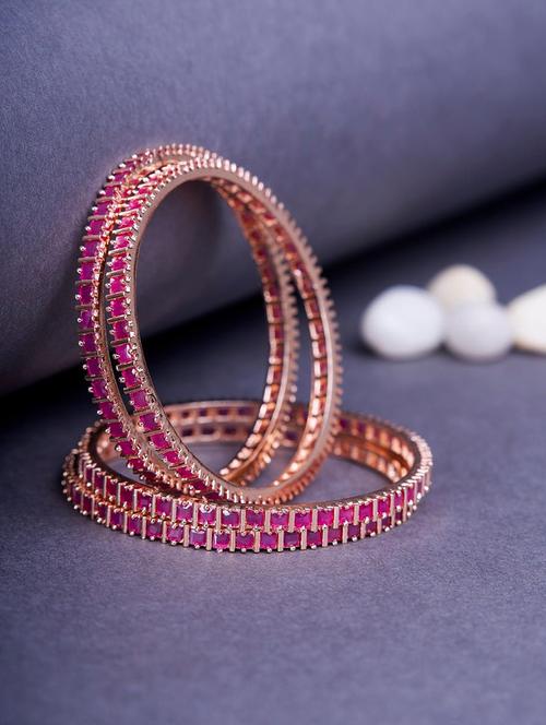 women purple brass bangles - 22278094 - Very Small Image - 1