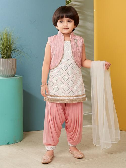 girls kurta and salwar with dupatta set - 22280366 - Very Small Image - 1