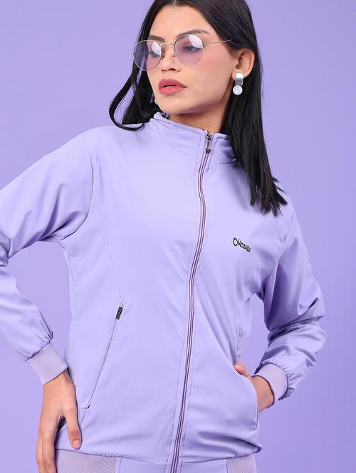 women solid long sleeve bomber jacket - 22281761 - Very Small Image - 1