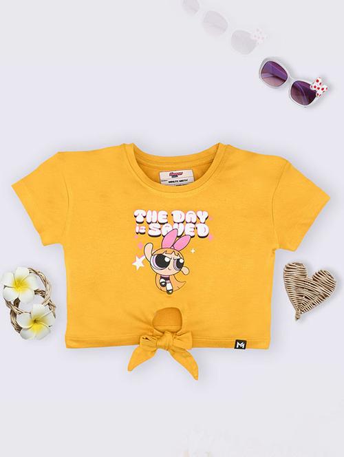 girls printed short sleeve crop tee - 22285187 - Very Small Image - 1