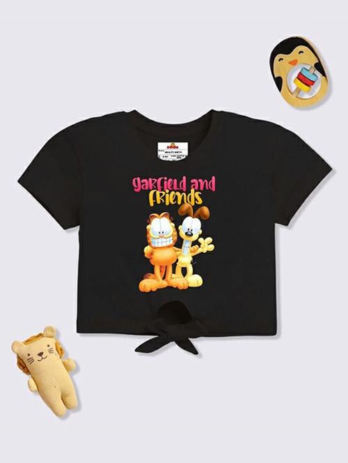 girls printed short sleeve crop tee - 22285188 - Very Small Image - 1