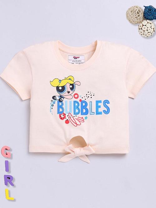 girls printed short sleeve crop tee - 22285190 - Very Small Image - 1