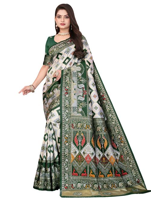 women self design banarasi saree with blouse - 22285910 - Very Small Image - 1