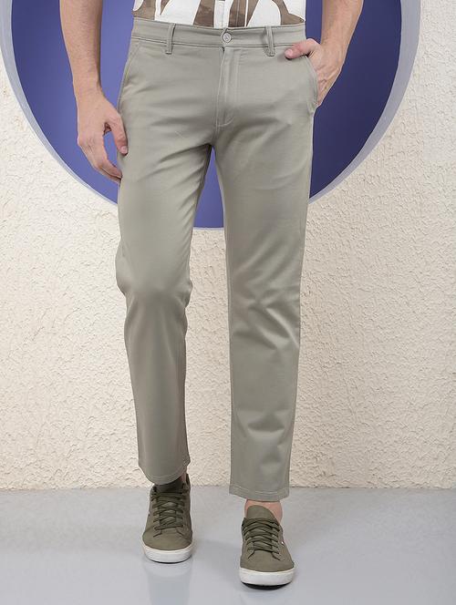 men solid mid rise casual chinos - 22286719 - Very Small Image - 1