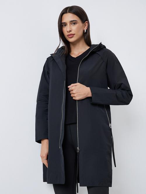 women solid long sleeve hooded jacket - 22287968 - Very Small Image - 1