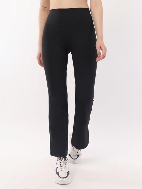 women solid high rise bootcut legging - 22288628 - Very Small Image - 1