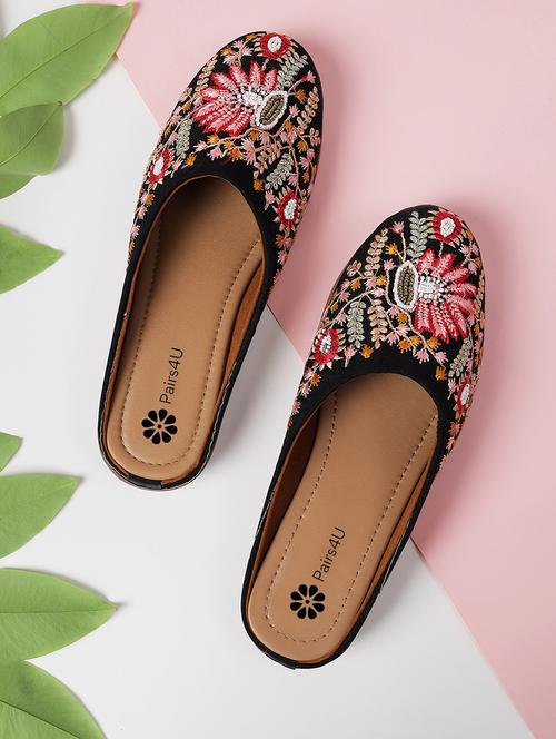 women embroidered slip on mojari - 22288675 - Very Small Image - 1