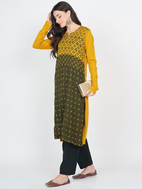 women self desgin long sleeve winter wear kurta  - 22291139 - Very Small Image - 1