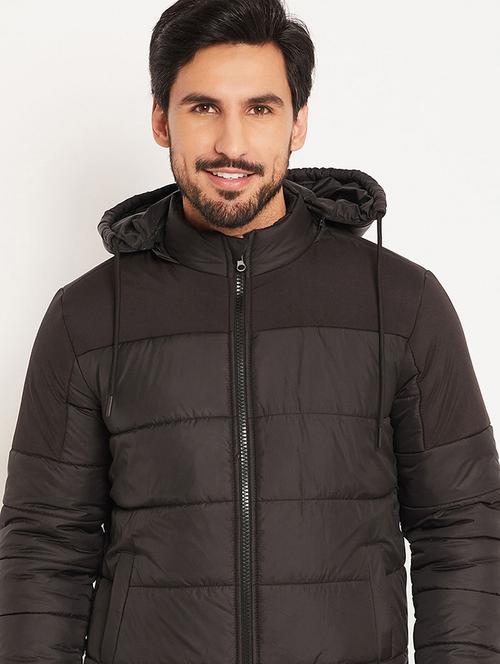 men solid long sleeve puffer jacket - 22291425 - Very Small Image - 1