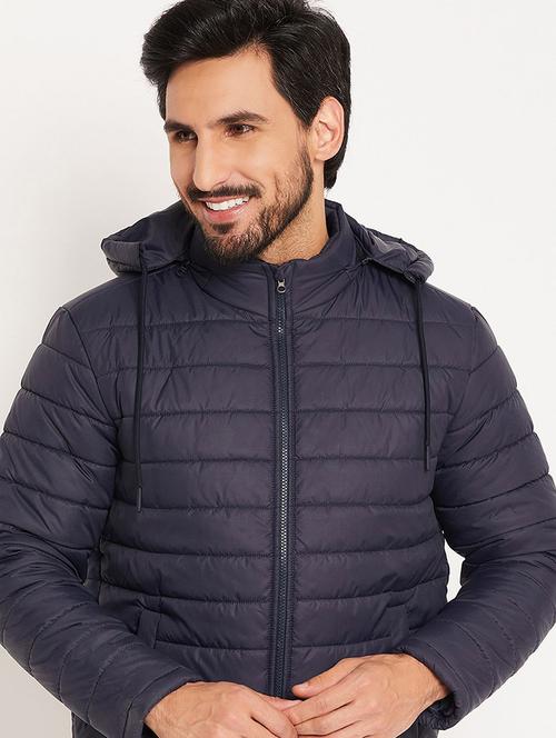 men solid long sleeve puffer jacket - 22291435 - Very Small Image - 1