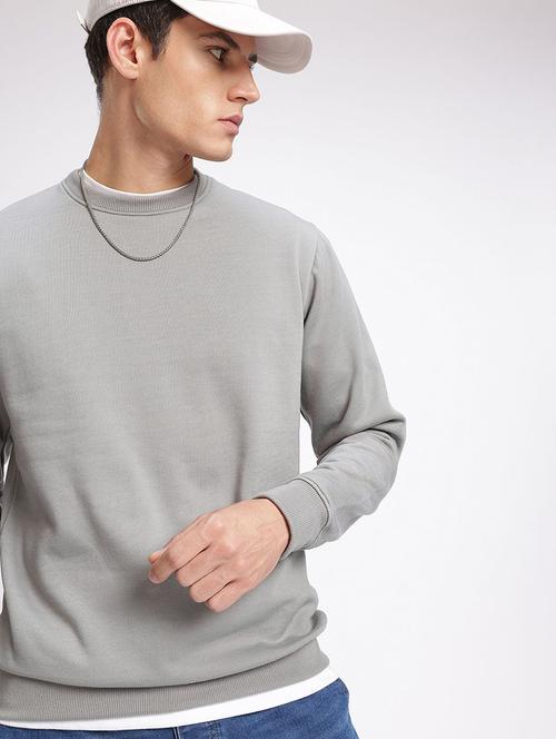 men solid long sleeve regular fit sweatshirt - 22291914 - Very Small Image - 1