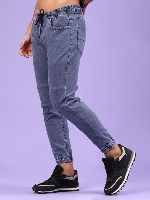 men solid mid rise regular fit jogger - 22293590 - Very Small Image - 1