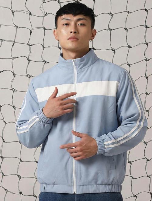 men striped long sleeve lightweight bomber jacket - 22294292 - Very Small Image - 1