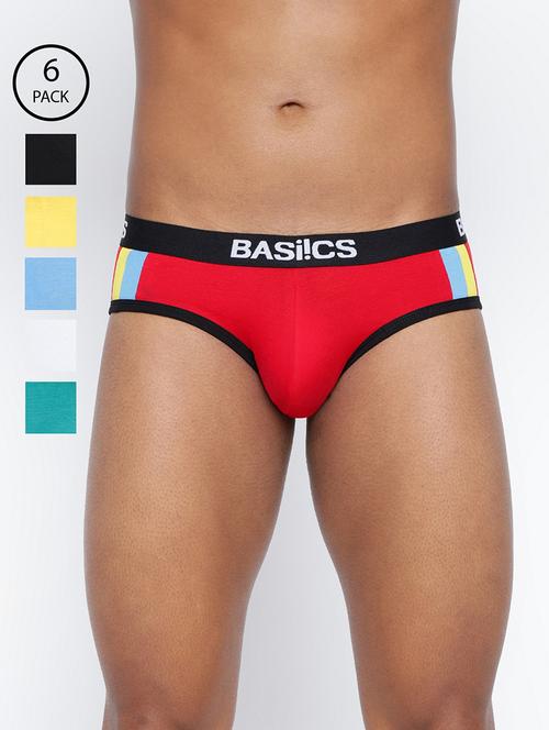 men pack of 6 color block hipster briefs - 22295414 - Very Small Image - 1