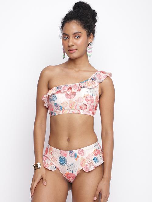 women pink printed tankini set - 22298383 - Very Small Image - 1