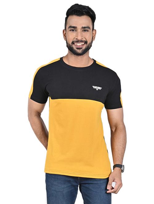 men color block short sleeve slim fit t-shirt - 22299233 - Very Small Image - 1