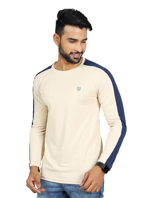 men color block long sleeve slim fit t-shirt - 22299328 - Very Small Image - 1