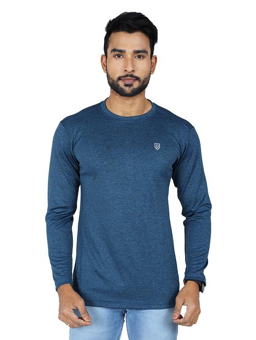 men textured long sleeve slim fit t-shirt - 22299330 - Very Small Image - 1