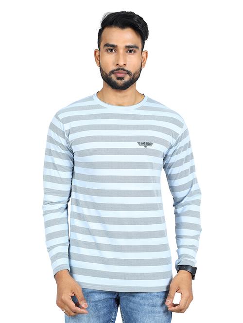 men striped long sleeve slim fit t-shirt - 22299335 - Very Small Image - 1