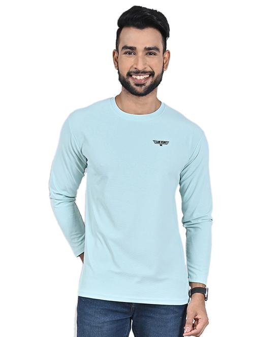 men logo print long sleeve slim fit t-shirt - 22299344 - Very Small Image - 1